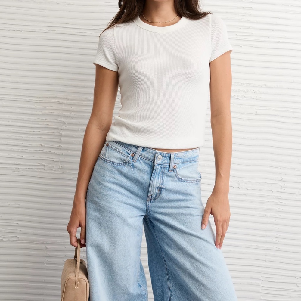 American Eagle Waffle Hey Baby Tee